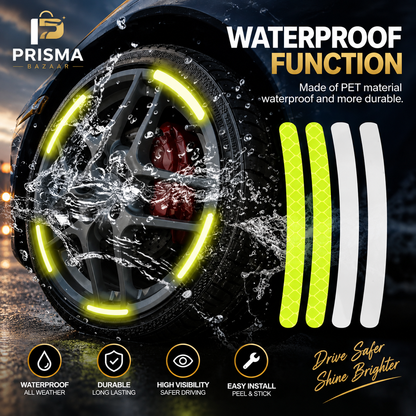 Car & Bike Wheel Hub Reflective Luminous Stickers