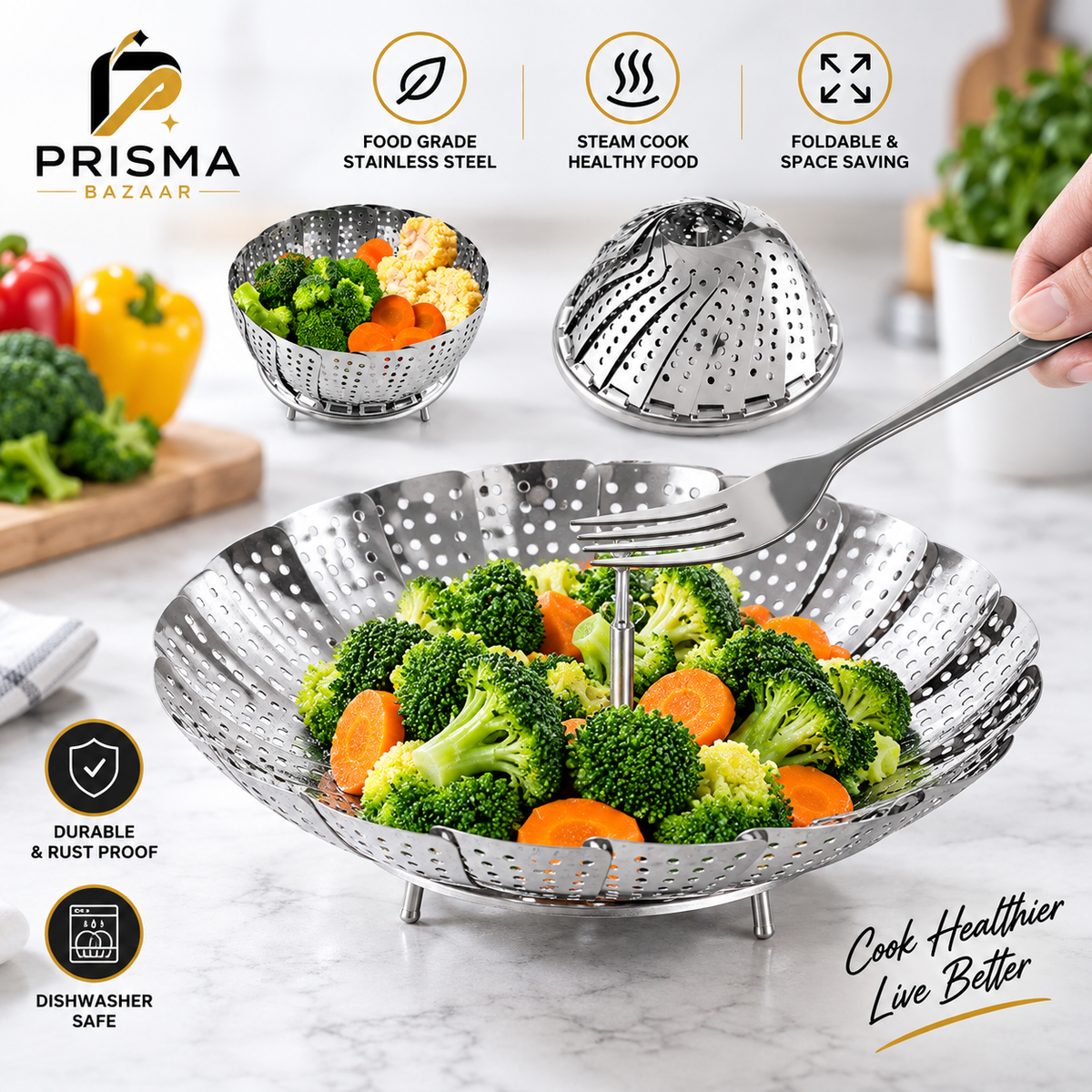 Stainless Steel Steamer Basket