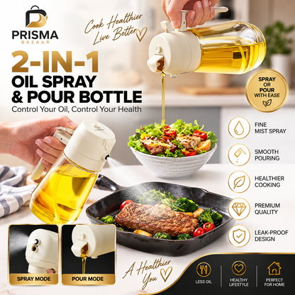 2 in 1 Oil Dispenser & Spray Jug - 470ML