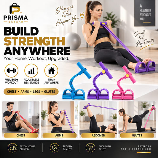 Pedal Resistance Band Tummy Trimmer - (Random Colors)